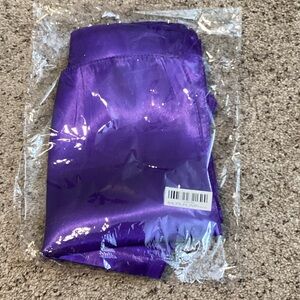 Shiny Purple Satin Scarf